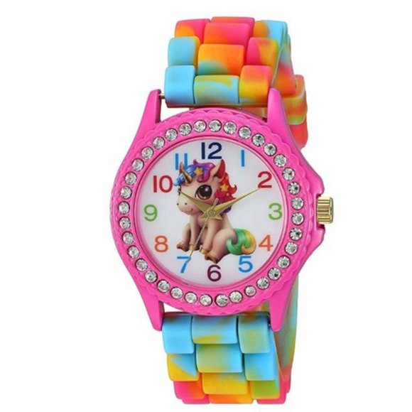Girls Unicorn Gift Set Stones Watch & Drawstring Backpack. Choose From 3 Colors - Picture 3 of 16